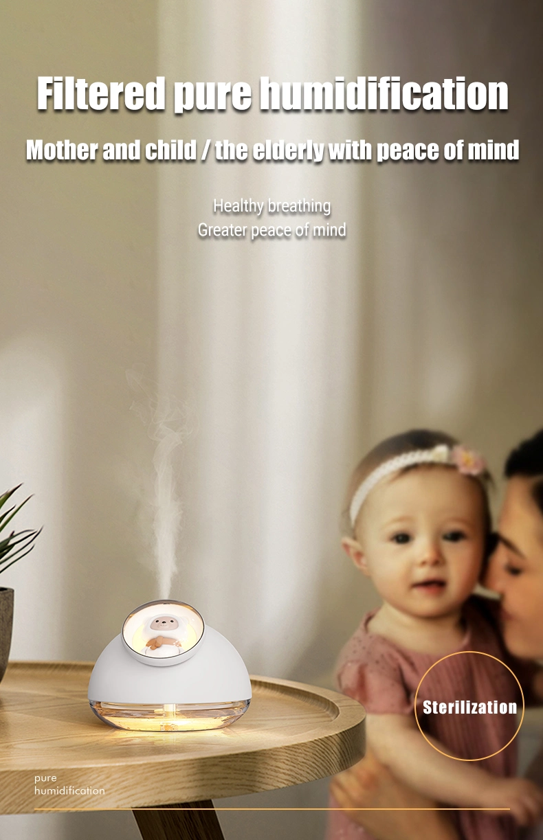 Home Colorful LED Night Atmosphere Light Cute Humidifier
