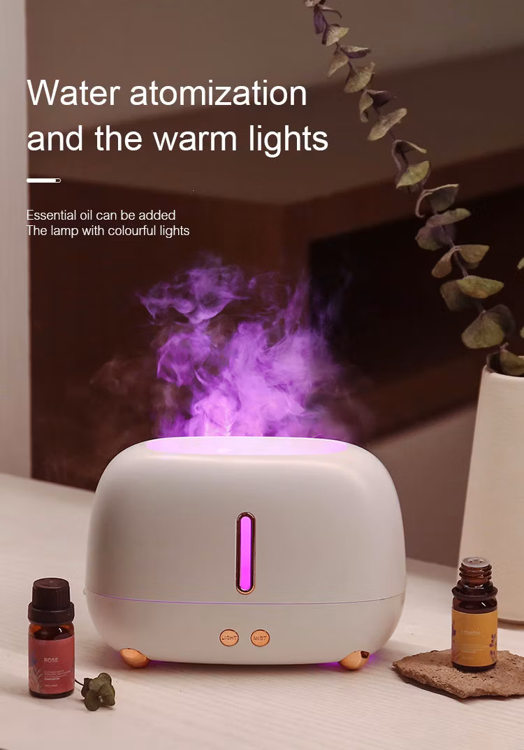 New Simulation 3D Flame 7 Color Creative Home Ultrasonic Cool Mist Aromatherapy Scent Diffuser Machine Flame Aroma Diffuser Humidifier