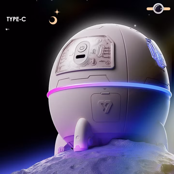 New Design Ultrasonic Cool Mist Portable Capsule Cute Baby Bedroom Humidifier
