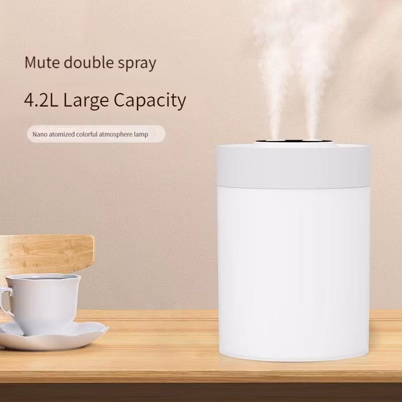 4L Large Capacity Household Mute Bedroom Office Air Conditioning Room Double Spray Fog Aromatherapy Air Humidifier
