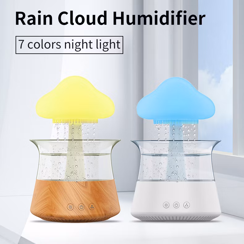 High Quality Mushroom Air Humidifier for Room Rain Cloud with Night Light Scent Diffuser