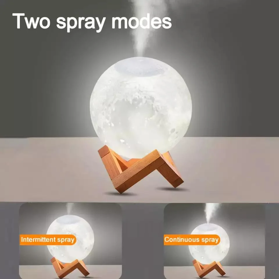 Aromatherapy Essential Oil Water Light Diffuser USB Mini Purifier Waterless Moon Humidifier