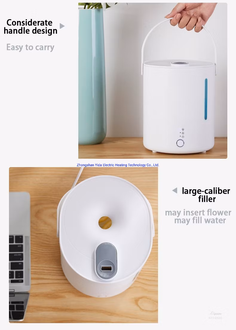 2022 New Design 2.8L Cool Mist H2O Humidifier Top Filling Home Humidifier Air Purifier Humidifier
