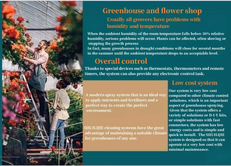 Dust Removal System Industrial Humidifier High Pressure Atomization System Garden Outdoor Water Atomization System