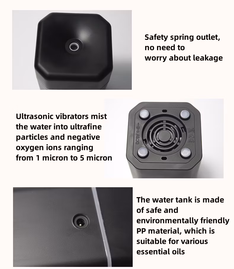 55ml Black Color Aromatherapy Diffuser Machine Ultra-Sonic Humidifier Household Use Home Use