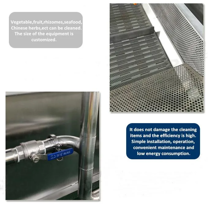 Industrial Air Bubble Potato Carrot Meat Washer Fruit Vegetable Bubble Washing Machine/Food Vegetable Washing Equipment