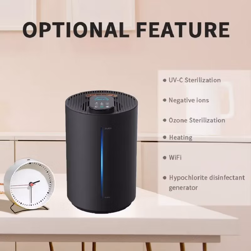 5.5L Aroma Essential Oil Diffuser UVC H2O Anion Ultrasonic Air Humidifiers with Water Level Window