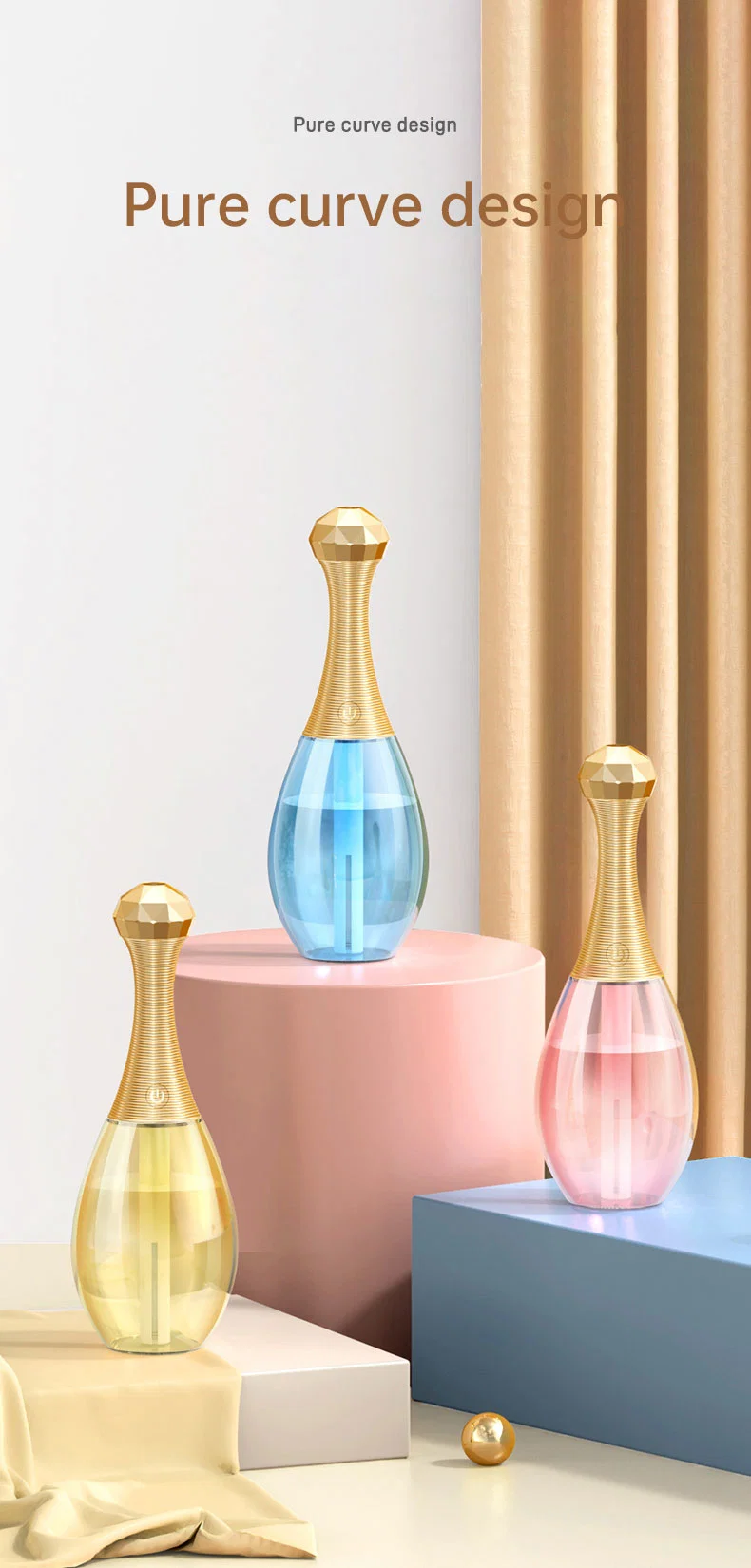 Mini Portable Cute USB Wireless Aroma Diffuser Ultrasonic Water Cooling Fog Humidifier