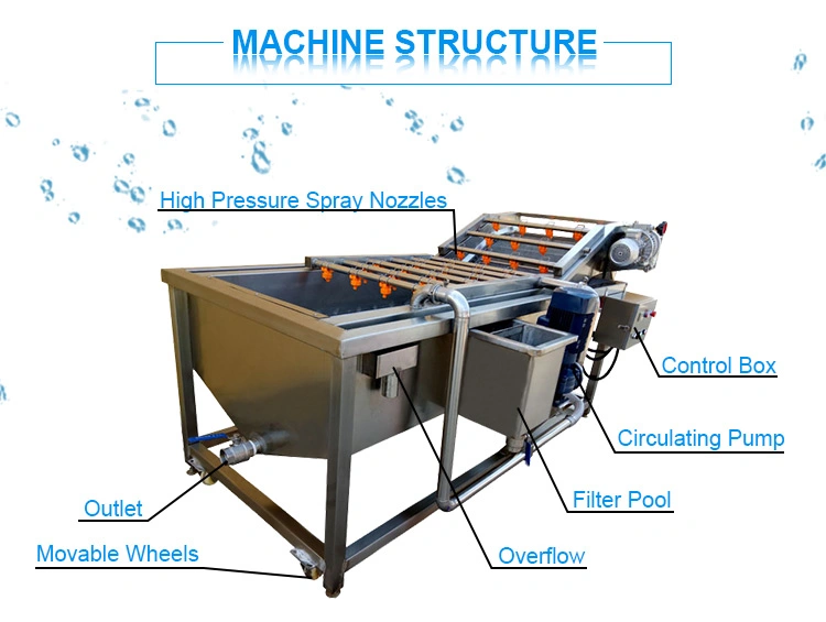 Air Bubble Washing Machine Vegetable Fruit Cleaning Machine Automatic Bubble Washer
