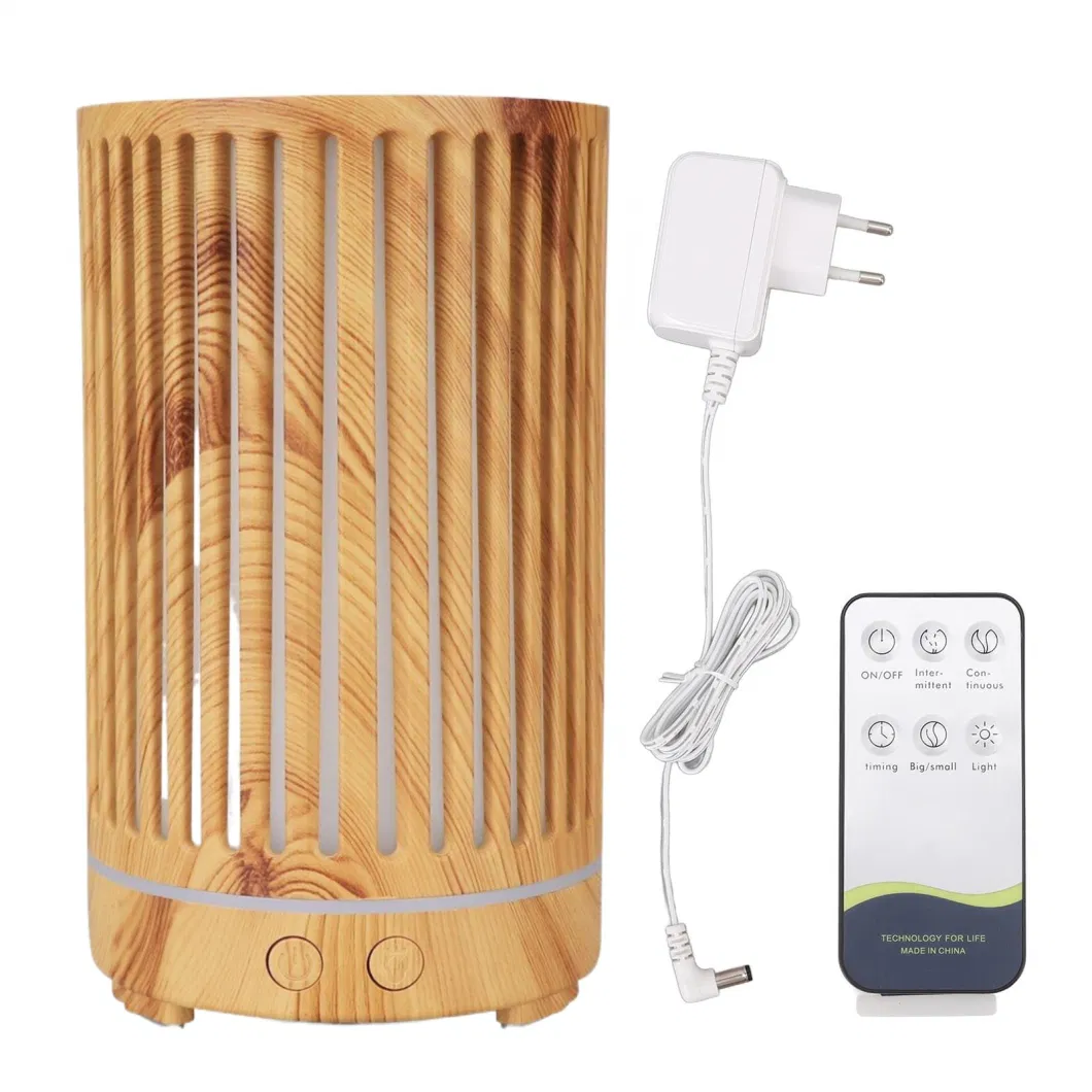 Diffuser Humidifierwholesale Portable 200ml Ultrasonic Hollow Wood Grain Aromatherapy Machine Essential Oil Air Humidifier