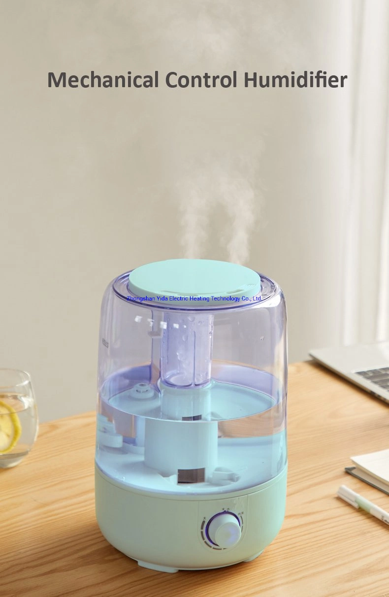 3.8L Large Capacity Transparent Water Tank Cool Mist Ultrasonic Humidifier with Night Light Portable Air Humidifier