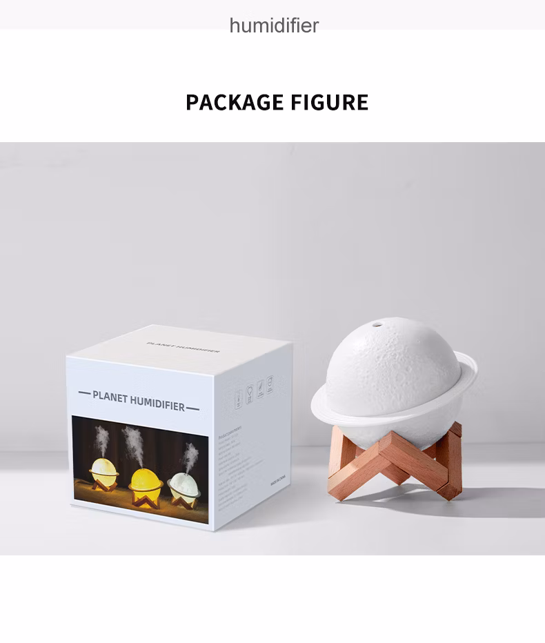 Ultrasonic Moon Lamp Planet Air Humidifier Essential Oil Diffuser Aromatherapy Oil LED Humidifier