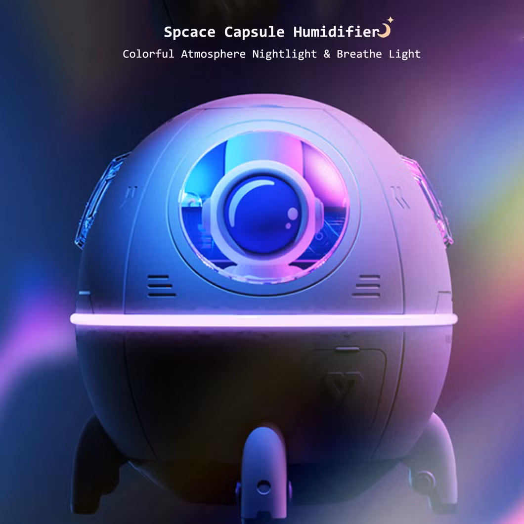 New Design Ultrasonic Cool Mist Portable Capsule Cute Baby Bedroom Humidifier