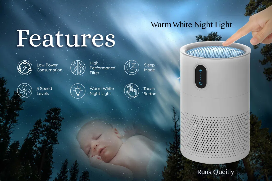 High Performance DC Motor BSCI Certified Indoor RoHS Conditioner Humidifier Air Purifier