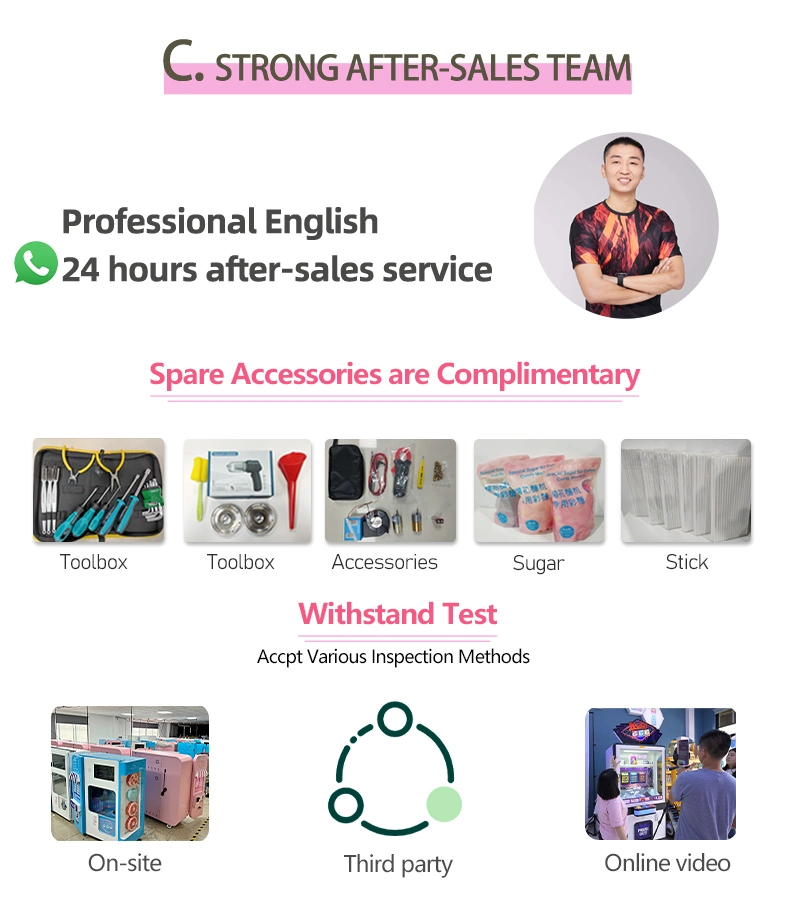 Low Cost and High Return Commercial Flossed out Cotton Candy Machine Vending Machine