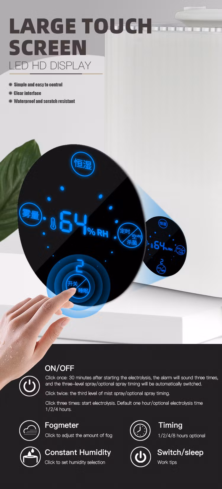 5L Ultrasonic Humidifier Essential Oil Aromatherapy Diffuser Atomizer Sprayer Hcio Maker
