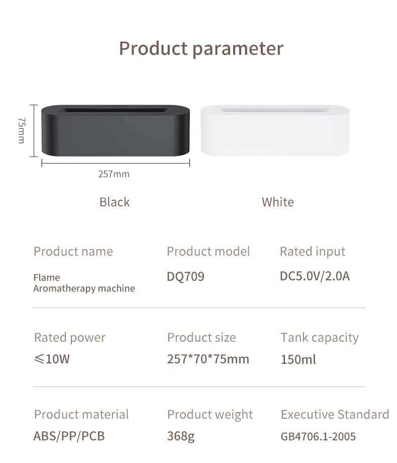 New Arrivals Portable Cool Mist USB LED Room H2O Air Fire Flame Humidifier Aroma Essential Oil Diffuser Humidifier
