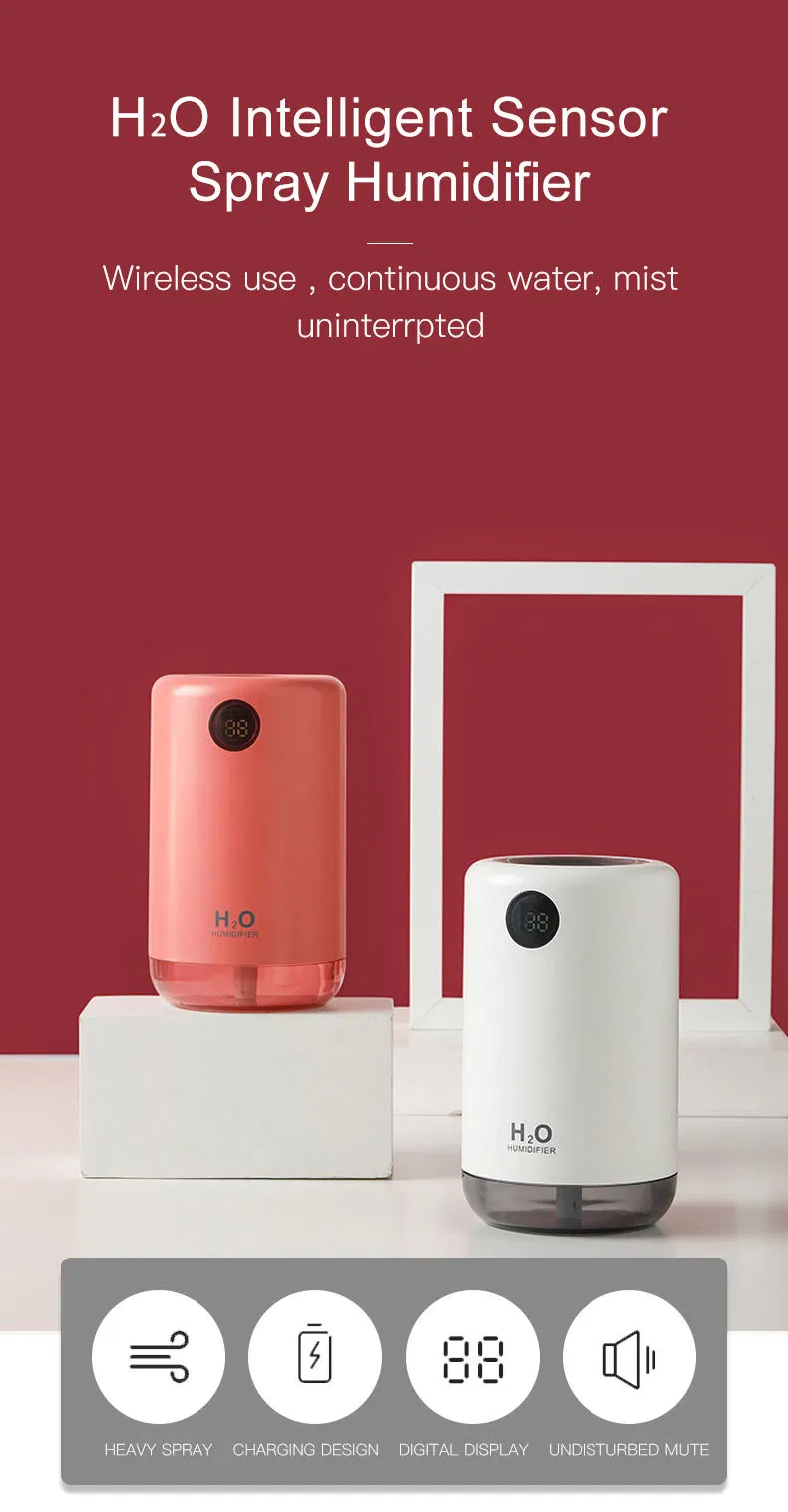 500ml Portable Car Humidifier H20 Diffuser H2O Humidifier Ultrasonic H2O Air Humidifier