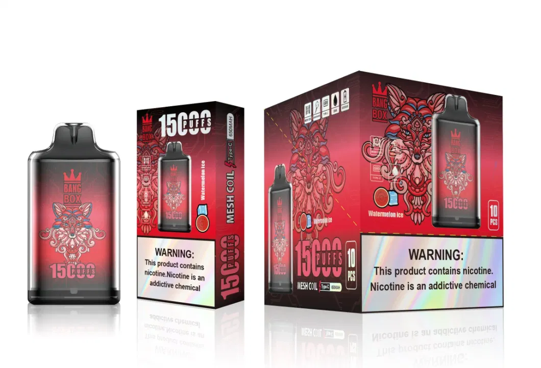 Bang King 15000 Puffs Disposable Vape Pen E Cigarette Hookah Shisha 25ml E Liquid 550 mAh Vaporizer Vaper Pod