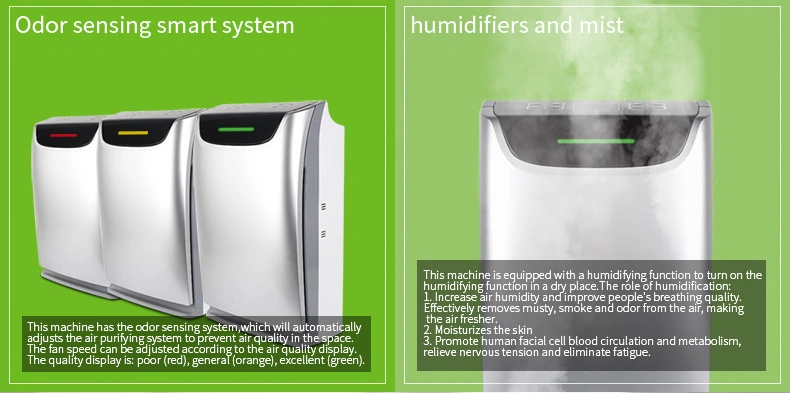 Hospital Fresh Breeze Indoor Air Quality Control HEPA Filter Air Purifier Humidifier