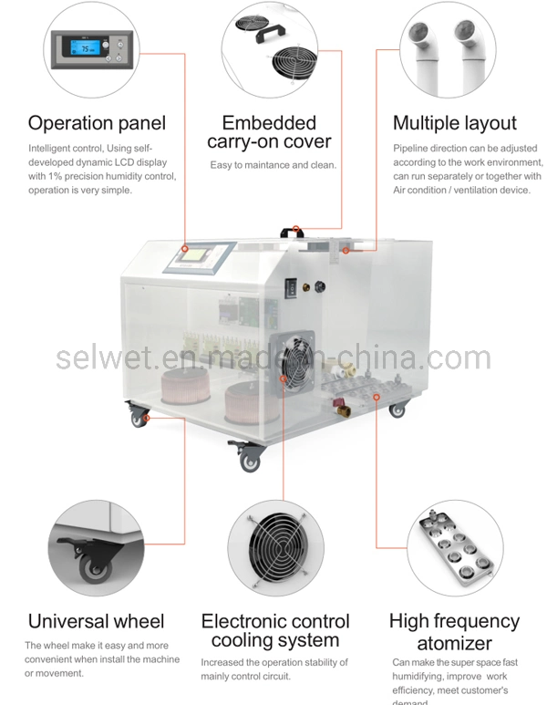 Industrial Ultrasonic Air Mist Maker Humidifier Factory for Large Room Clean