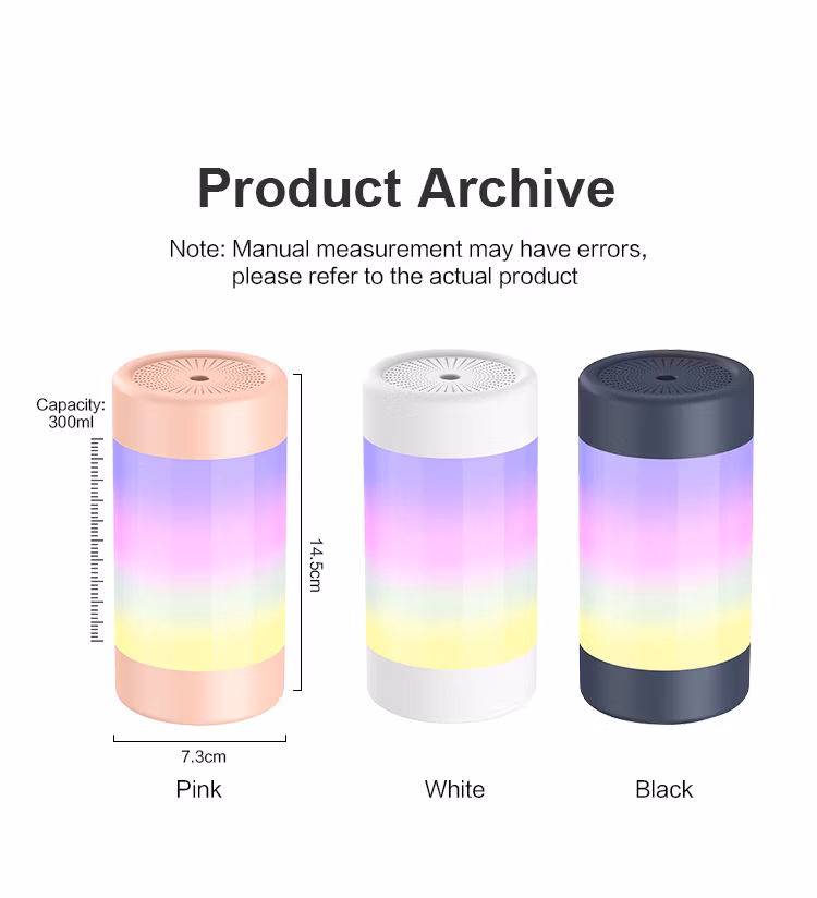 2021 New OEM Home Air Electronic Ultrasonic Large Cool Mist Top Fill Humidifier Colourful Night Lamp USB LED Night Light with Humidifiers for Baby Bedroom