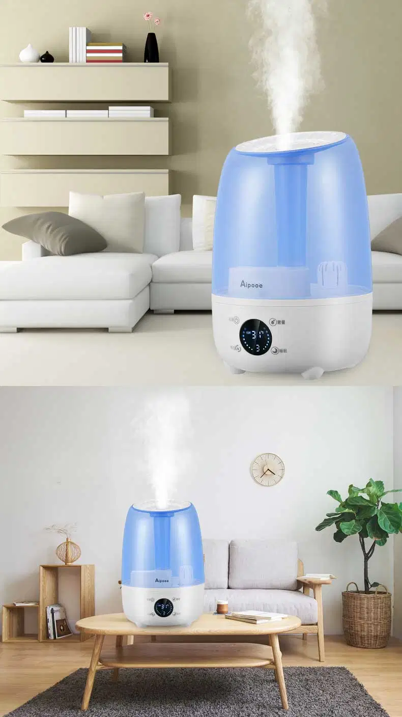 Humidifiers for Bedroom Home, Smart Warm and Cool Mist Air Humidifier for Large Room, Auto Customized Humidity, Fast Symptom Relief, Easy Top Fill, Essential Oi