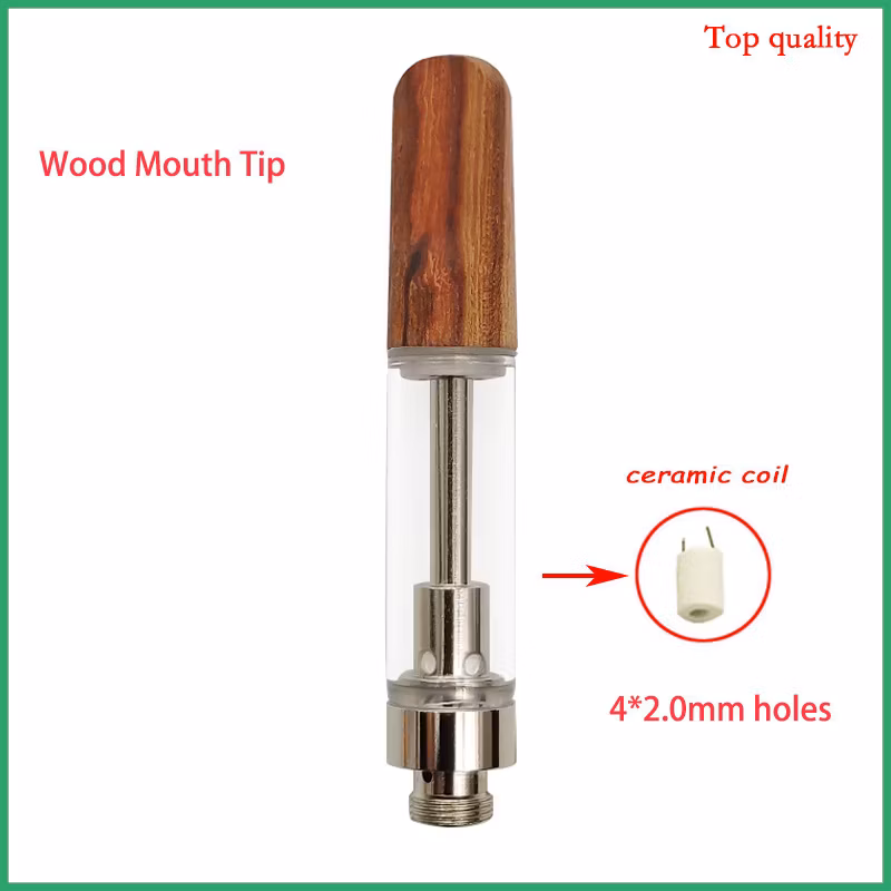 510 Cartuchos de vapeo vaporizador de cerámica de madera paquete personalizado con logo OEM