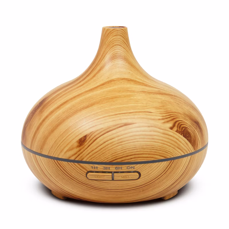 Decorando 300ml <a href='/humidificador/'>Humidificador</a>es de habitación de grano de madera con niebla fresca Difusor de aroma