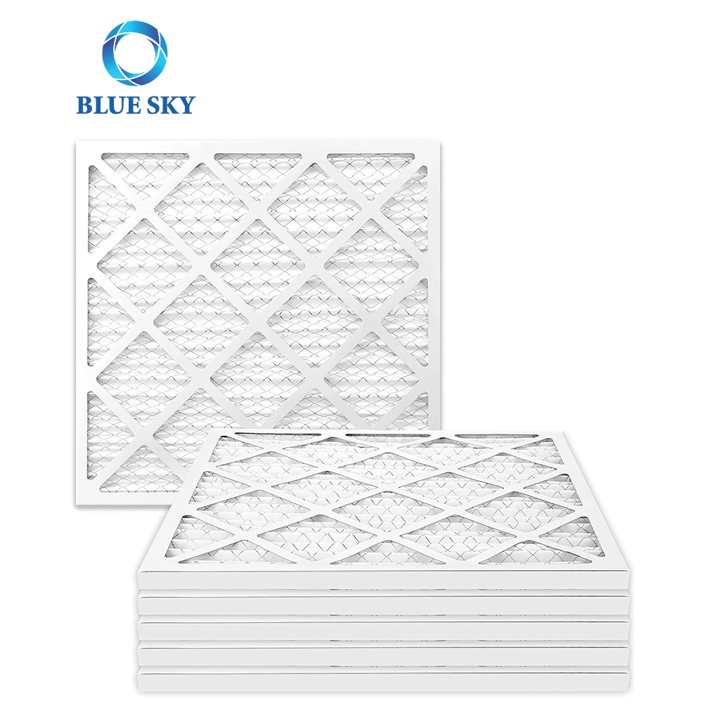 Factory Price 12X20X1 14X14X1 20X20X1 Merv 8 11 13 14 16 F6 F7 Cardboard Frame Pleated AC Furnace Air Filter for HVAC Systems