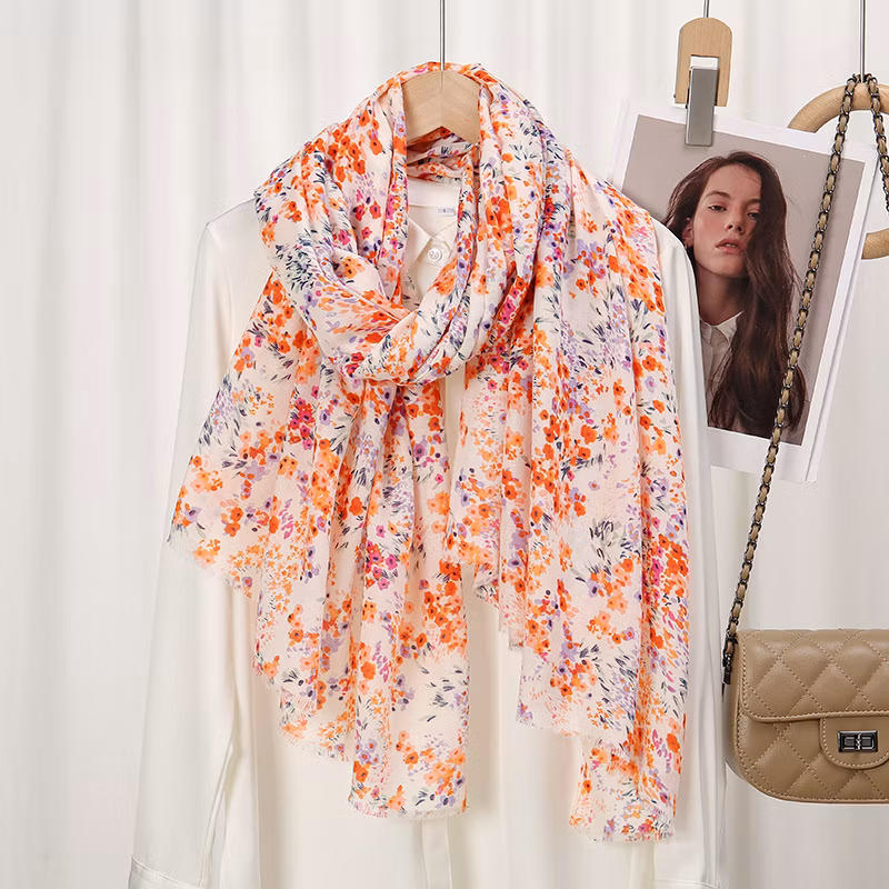 Hot Literature and Art Small Fresh Crushed Flower Temperament Scarf Female Popular Multifunctional Decoration Fashion Shawl