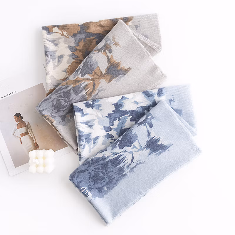 Stylish Four Colors Long Medium Thick Soft Scarf Leopard Eyelash Edge Shawl