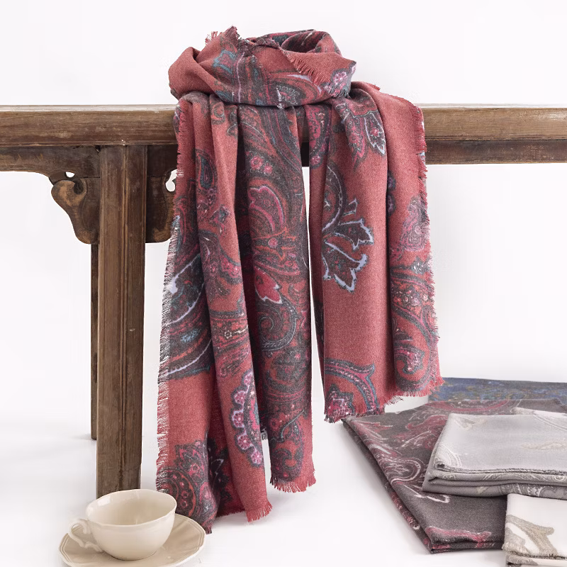 Stylish Four Colors Long Medium Thick Soft Scarf Leopard Eyelash Edge Shawl