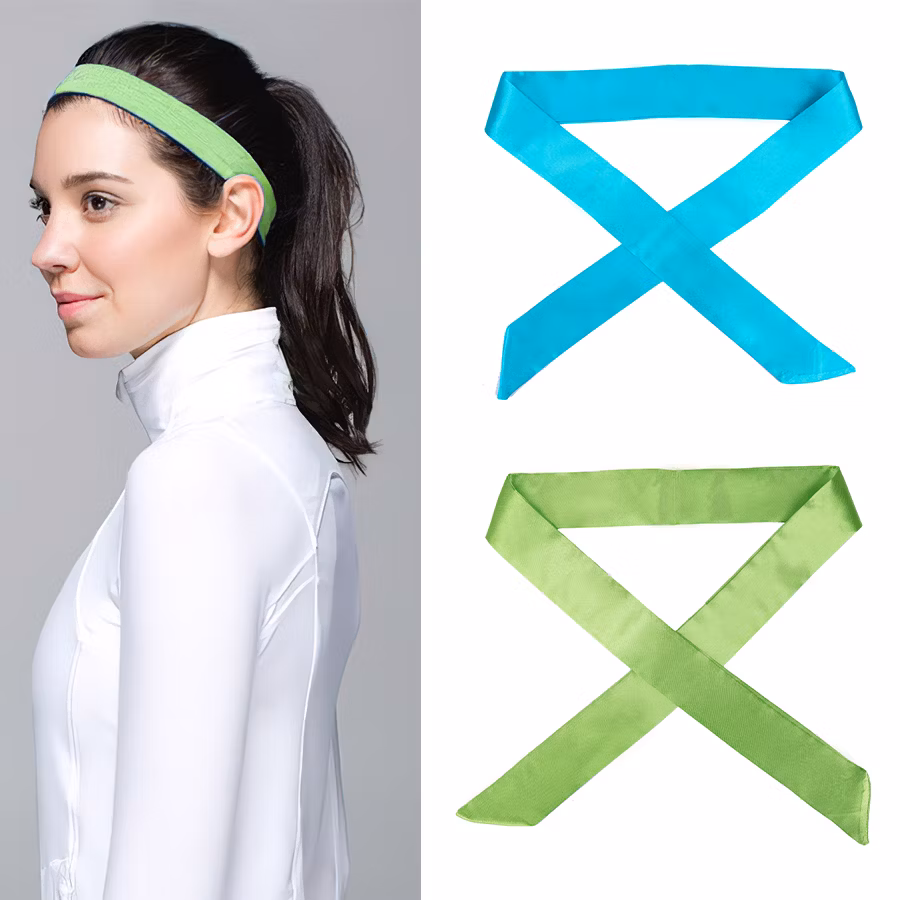 Fashion Edge Scarf Head Wear Frontal Wraps Ponytail Scarf Headband Hair Bands Silk Scarves Hair Accessories Custom Logo