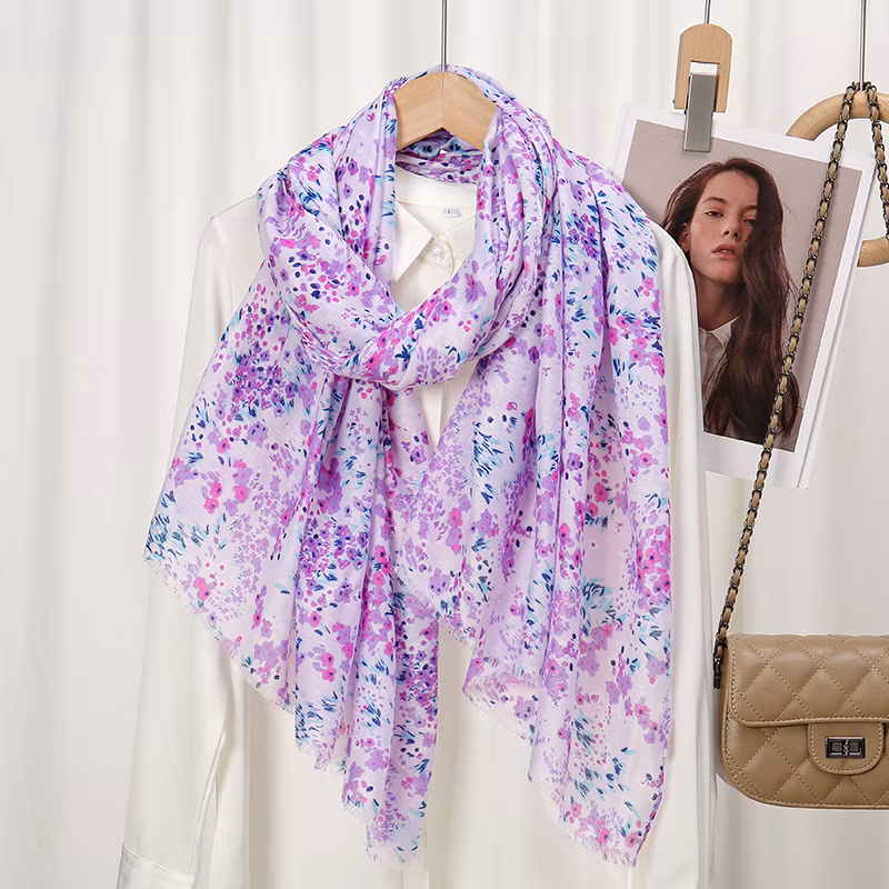 Hot Literature and Art Small Fresh Crushed Flower Temperament Scarf Female Popular Multifunctional Decoration Fashion Shawl