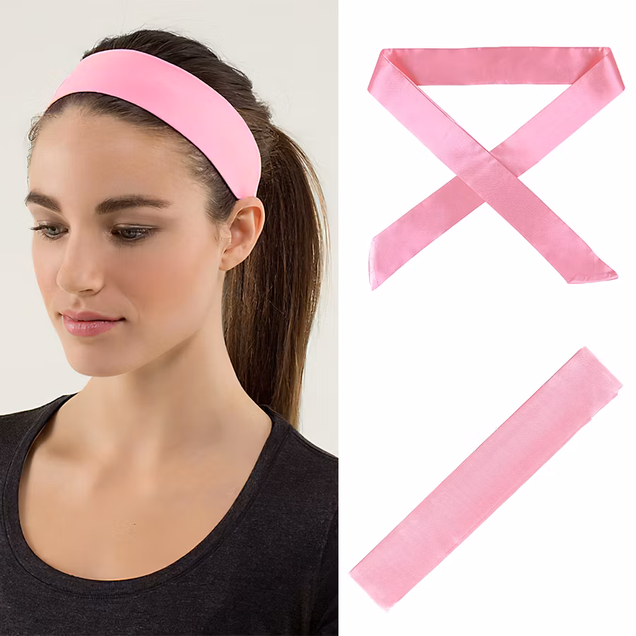 Fashion Edge Scarf Head Wear Frontal Wraps Ponytail Scarf Headband Hair Bands Silk Scarves Hair Accessories Custom Logo