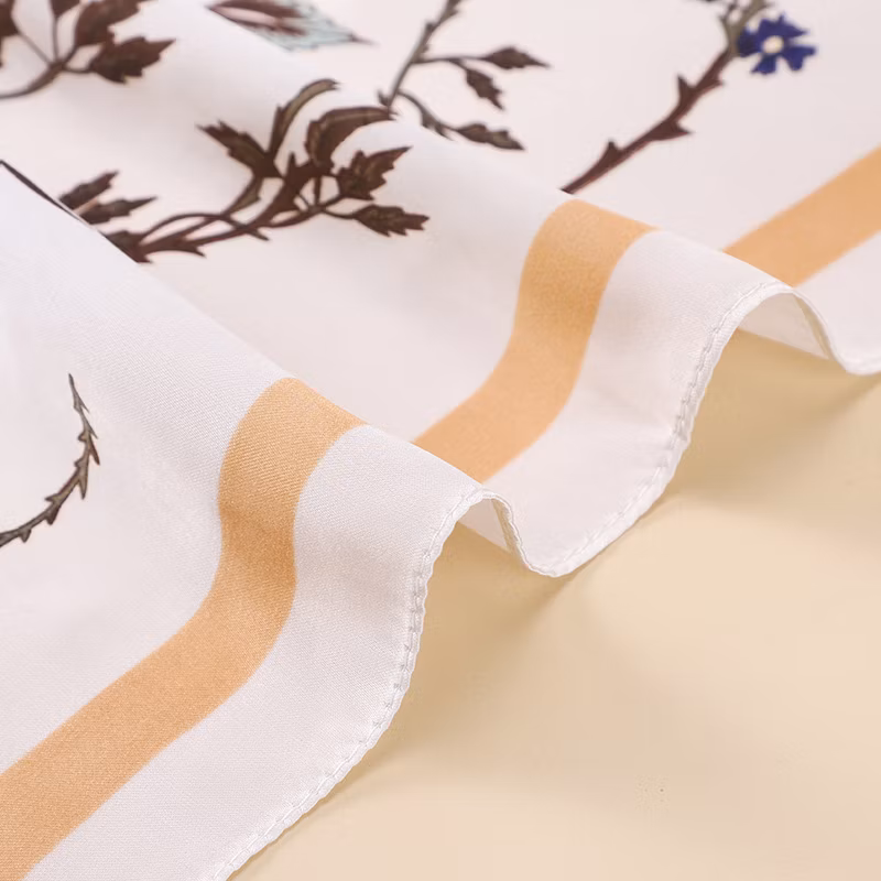 Women Silk Square Chiffon Hairband Polyester Lady Scarf