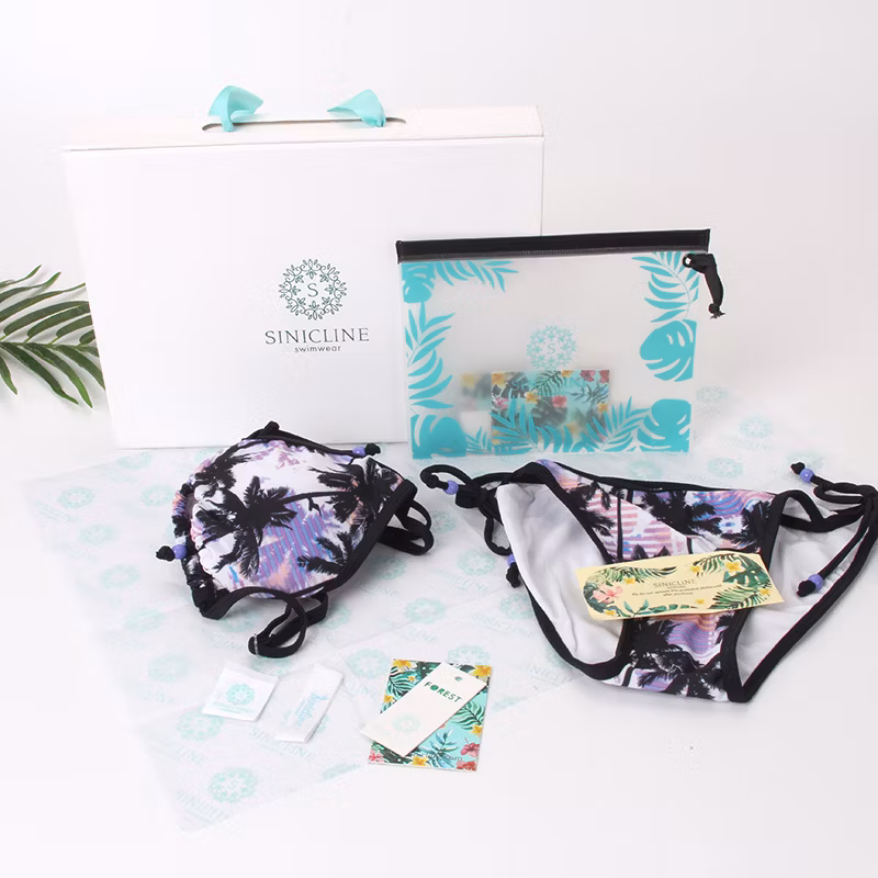 Sinicline Pink Color Swimwear Beachwear Custom Ziplock Bag