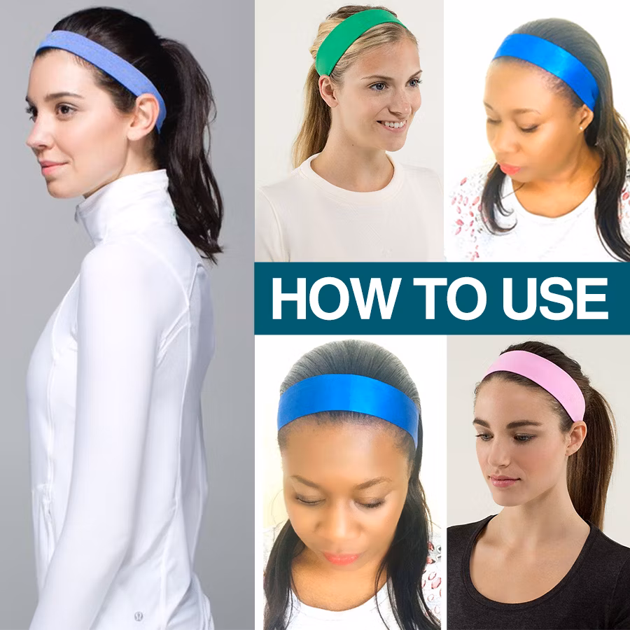 Fashion Edge Scarf Head Wear Frontal Wraps Ponytail Scarf Headband Hair Bands Silk Scarves Hair Accessories Custom Logo