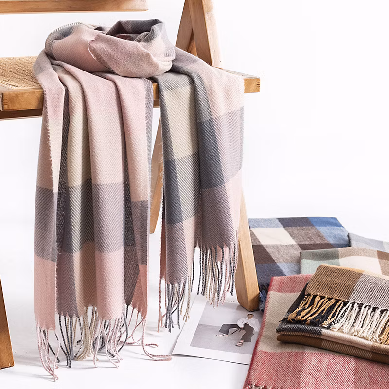 Stylish Four Colors Long Medium Thick Soft Scarf Leopard Eyelash Edge Shawl