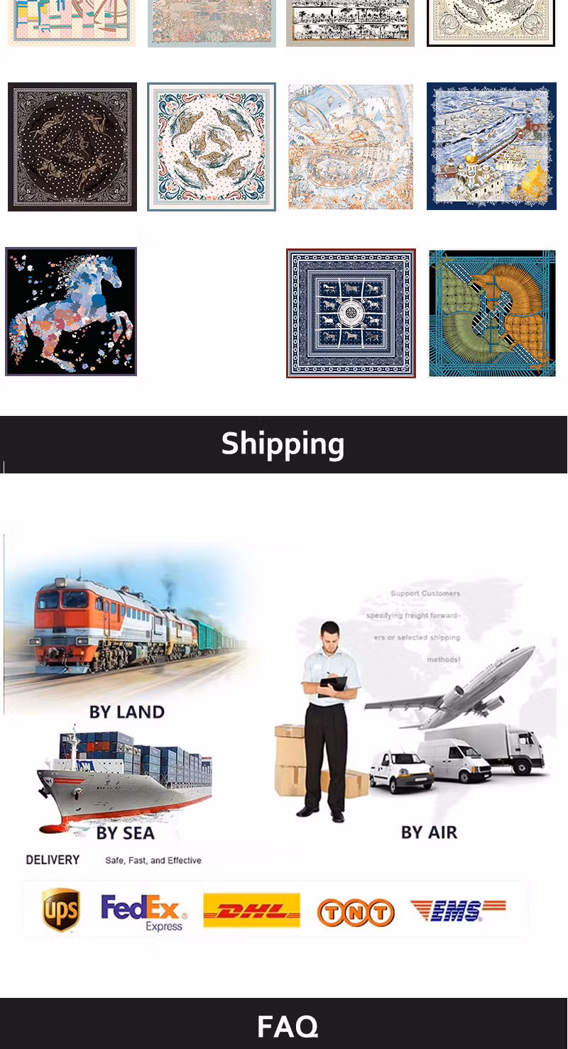 Luxurious Silk Wool Printed Shawl Scarf for Women