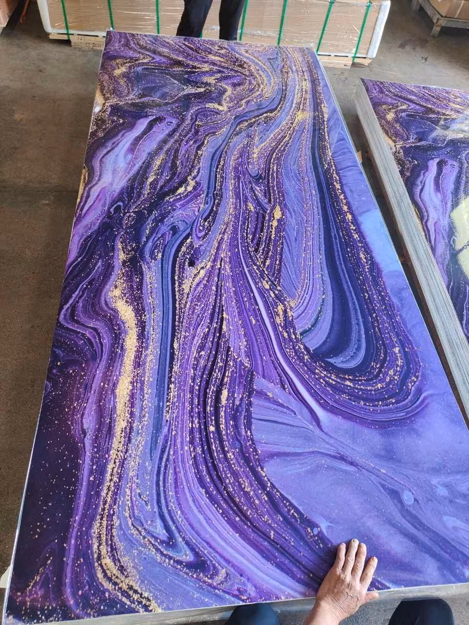 4*8 FT Pies Wholesale 3D Decoration Interior/Exterior Decorative Bamboo Wood Plastic Sheet PVC/UV/Spc Marble Wall Panel