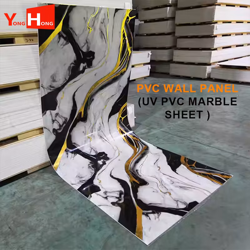 4*8 FT Pies Wholesale 3D Decoration Interior/Exterior Decorative Bamboo Wood Plastic Sheet PVC/UV/Spc Marble Wall Panel