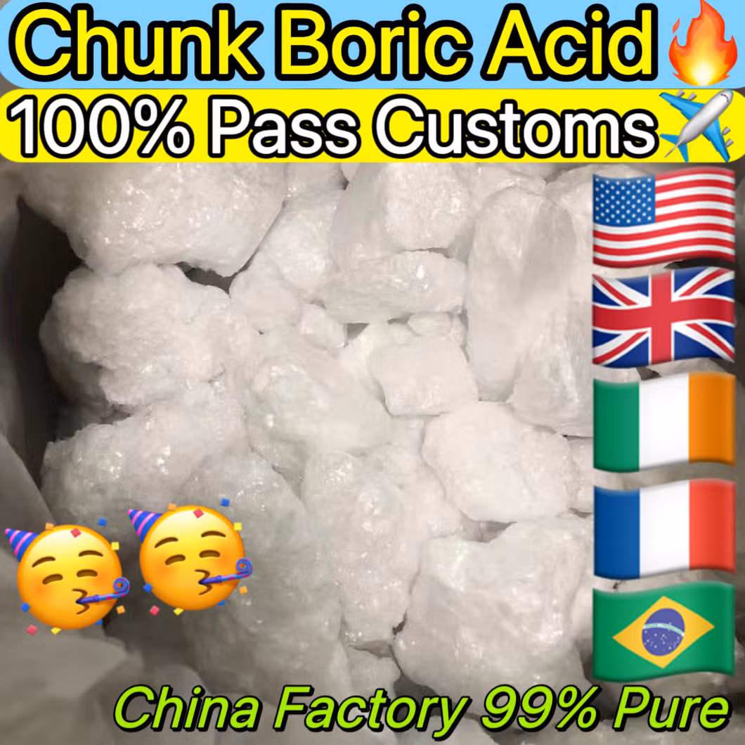 99% Purity Flakes Flake and Chunks Boric Acid Powder, 100% No Customs Issues