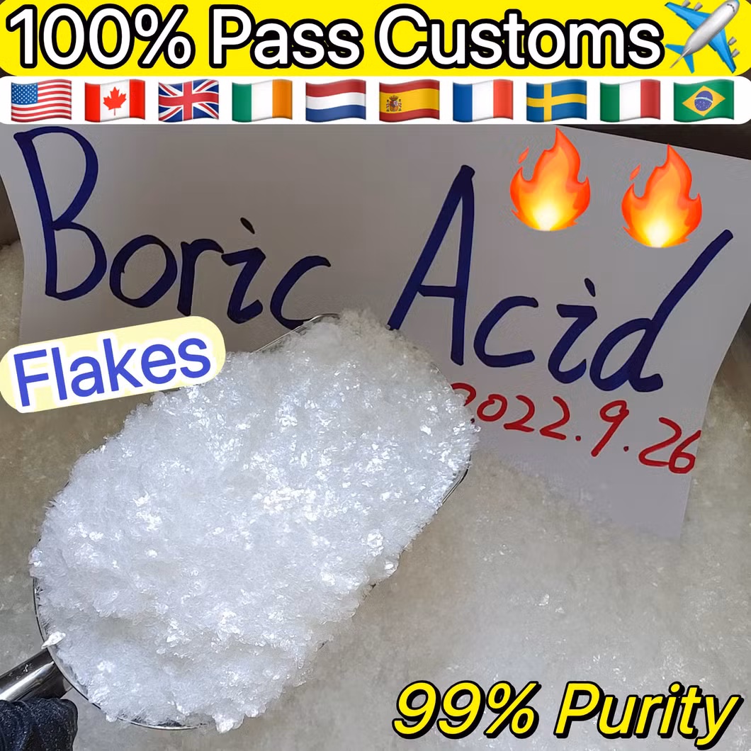 99% Purity Flakes Flake and Chunks Boric Acid Powder, 100% No Customs Issues