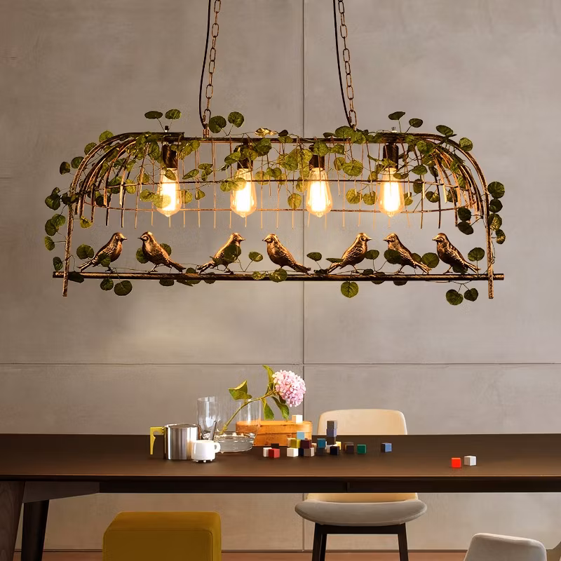 Vintage Bird Iron Chandelier American Industrial Cafe Personality E27 Decor Aisle Nordic Chandelier (WH-VP-75)