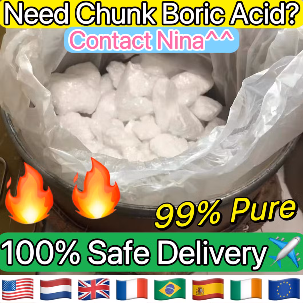 99% Purity Flakes Flake and Chunks Boric Acid Powder, 100% No Customs Issues