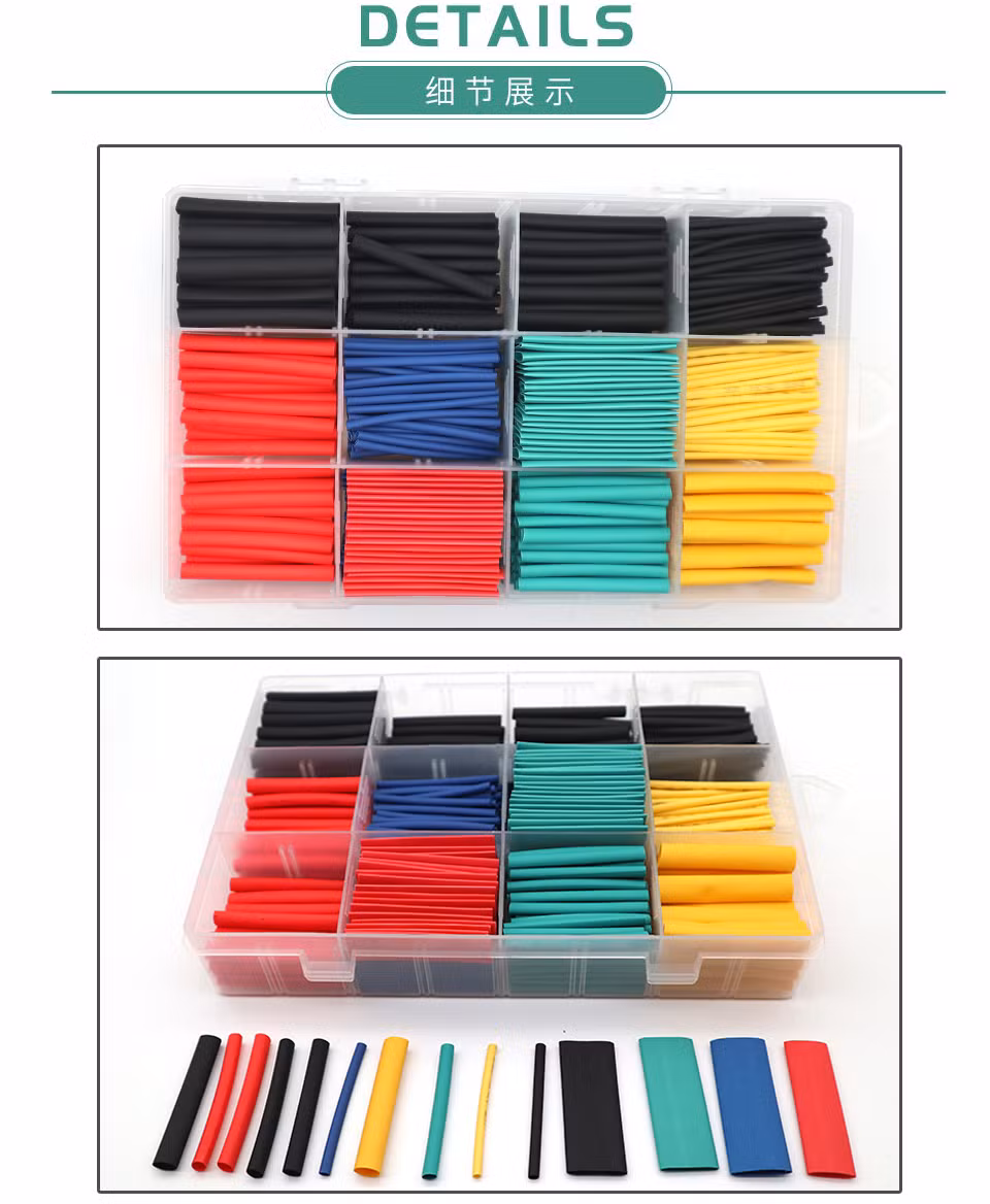 530PCS 2: 1 Heat Shrink Tubing, 5 Color 8 Size Tube Sleeving Wrap Cable Wire for Electrical Wire Cable Wrap Assortment Electric