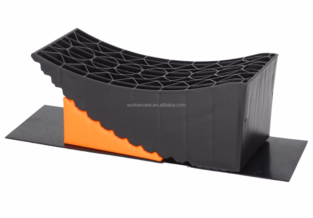 Raised Tire Change Ramp Caravan Leveling Ramp Curved RV Camper Leveler Blocks for Travel Trailer Motorhome Dual Axle Tandem Wheel Aid