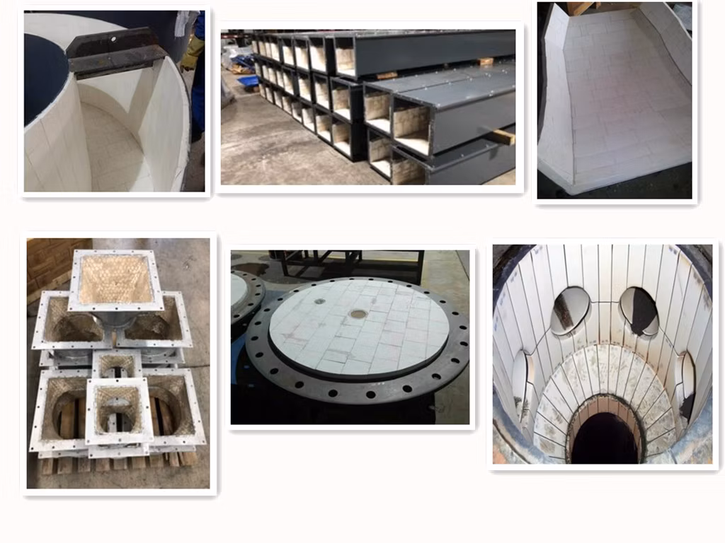 Non-Stick Ceramic Lining Plate with Wear-Resistant Used on Pipe Surface